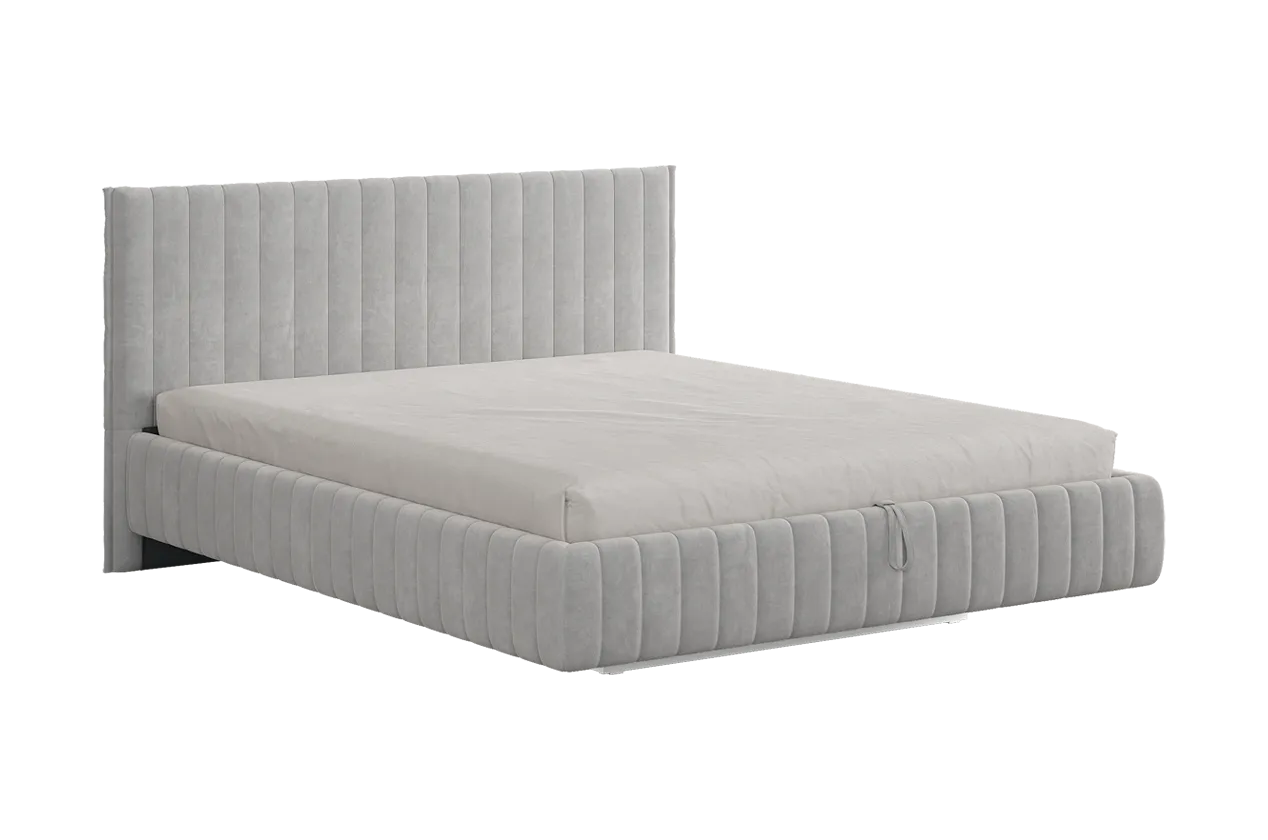 Кровать с подъемным механизмом Твикс 180х200 см галька (велюр) в Челябинске - chelyabinsk.mebel-tymen.ru | фото