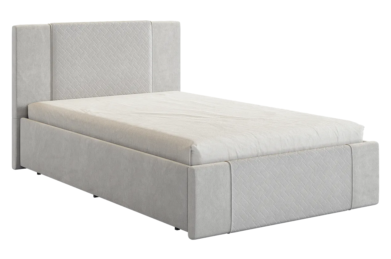 Кровать с основанием Хлоя 120х200 см галька (велюр) в Челябинске - chelyabinsk.mebel-tymen.ru | фото