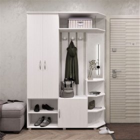 Прихожая Домино рамух белый в Челябинске - chelyabinsk.mebel-tymen.ru | фото