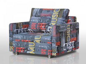 Кресло-кровать Реал 80 с подлокотниками мьюзик в Челябинске - chelyabinsk.mebel-tymen.ru | фото