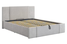 Кровать с подъемным механизмом Хлоя 160х200 см галька (велюр) в Челябинске - chelyabinsk.mebel-tymen.ru | фото