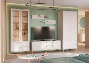 АФИНА Гостиная №1, ЛДСП Кашемир серый в Челябинске - chelyabinsk.mebel-tymen.ru | фото