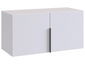 Антресоль двухдверная L800 Баско белое дерево в Челябинске - chelyabinsk.mebel-tymen.ru | фото