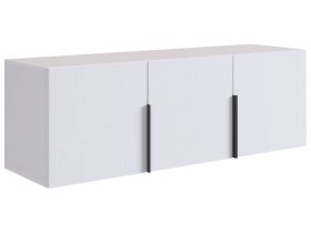 Антресоль трехдверная L1200 Баско белое дерево в Челябинске - chelyabinsk.mebel-tymen.ru | фото