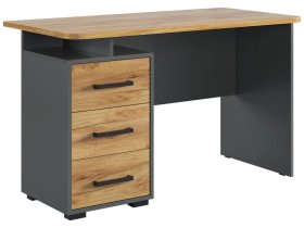 Стол компьютерный 1200 Лайт-2 графит/дуб крафт золотой в Челябинске - chelyabinsk.mebel-tymen.ru | фото