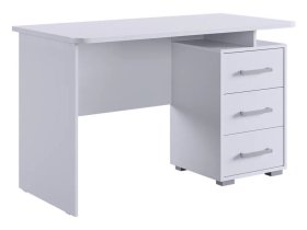 Стол компьютерный 1200 Лайт-2 белый/белый в Челябинске - chelyabinsk.mebel-tymen.ru | фото