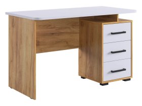 Стол компьютерный 1200 Лайт-2 дуб крафт золотой/белый в Челябинске - chelyabinsk.mebel-tymen.ru | фото