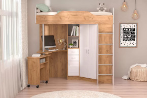 Детская Бриз-1, дуб крафт золотой/белый глянец Диал в Челябинске - chelyabinsk.mebel-tymen.ru | фото