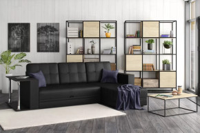 Диван АТЛАНТ угловой со столиком Марика чёрный в Челябинске - chelyabinsk.mebel-tymen.ru | фото