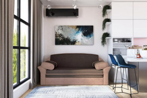 Диван-кровать "Рик-1400" каппучино/пудра в Челябинске - chelyabinsk.mebel-tymen.ru | фото