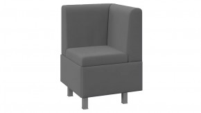 Диван угловой «Каир» Исп.2 Велюр Camaro 18 (серый) в Челябинске - chelyabinsk.mebel-tymen.ru | фото