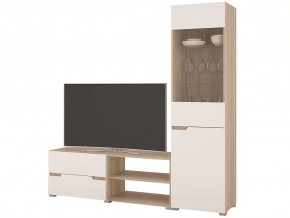 Гостиная Анталия 1 Сонома-Белый софт в Челябинске - chelyabinsk.mebel-tymen.ru | фото