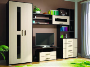 Гостиная Европа-1 Венге / Дуб молочный в Челябинске - chelyabinsk.mebel-tymen.ru | фото