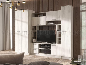 Гостиная Флора без зеркала Дуб Крафт Белый в Челябинске - chelyabinsk.mebel-tymen.ru | фото