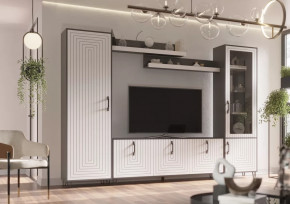 Гостиная Квадро №СВ-1 Серый графит/Софт вайт в Челябинске - chelyabinsk.mebel-tymen.ru | фото