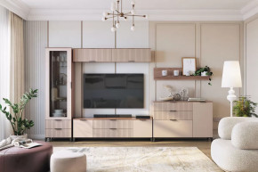 Гостиная Тоскана №3, дуб табачный/бисквит в Челябинске - chelyabinsk.mebel-tymen.ru | фото