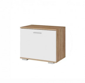 ИТАЛИЯ О-600 Обувница (ш600*г370*в500мм), дуб сонома/белый глянец (1уп) в Челябинске - chelyabinsk.mebel-tymen.ru | фото