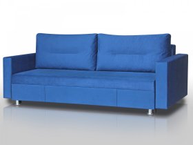 Диван Комфорт с прямыми подлокотниками синий в Челябинске - chelyabinsk.mebel-tymen.ru | фото