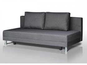 Диван Комфорт Лайт без подлокотников 2 подушки графит в Челябинске - chelyabinsk.mebel-tymen.ru | фото