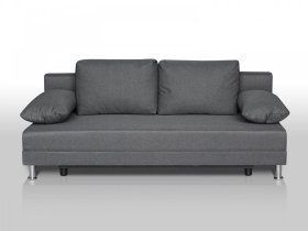 Диван Комфорт без подлокотников 4 подушки графит в Челябинске - chelyabinsk.mebel-tymen.ru | фото