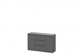 Комод 3 ящика двухстворчатый графит серый Денвер в Челябинске - chelyabinsk.mebel-tymen.ru | фото