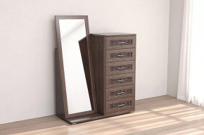Комод Кэт-4 6 ящиков с зеркалом Венге Диал в Челябинске - chelyabinsk.mebel-tymen.ru | фото