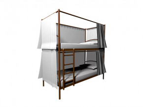 Конструкция для штор к Хостел Duo 4х стронняя в Челябинске - chelyabinsk.mebel-tymen.ru | фото