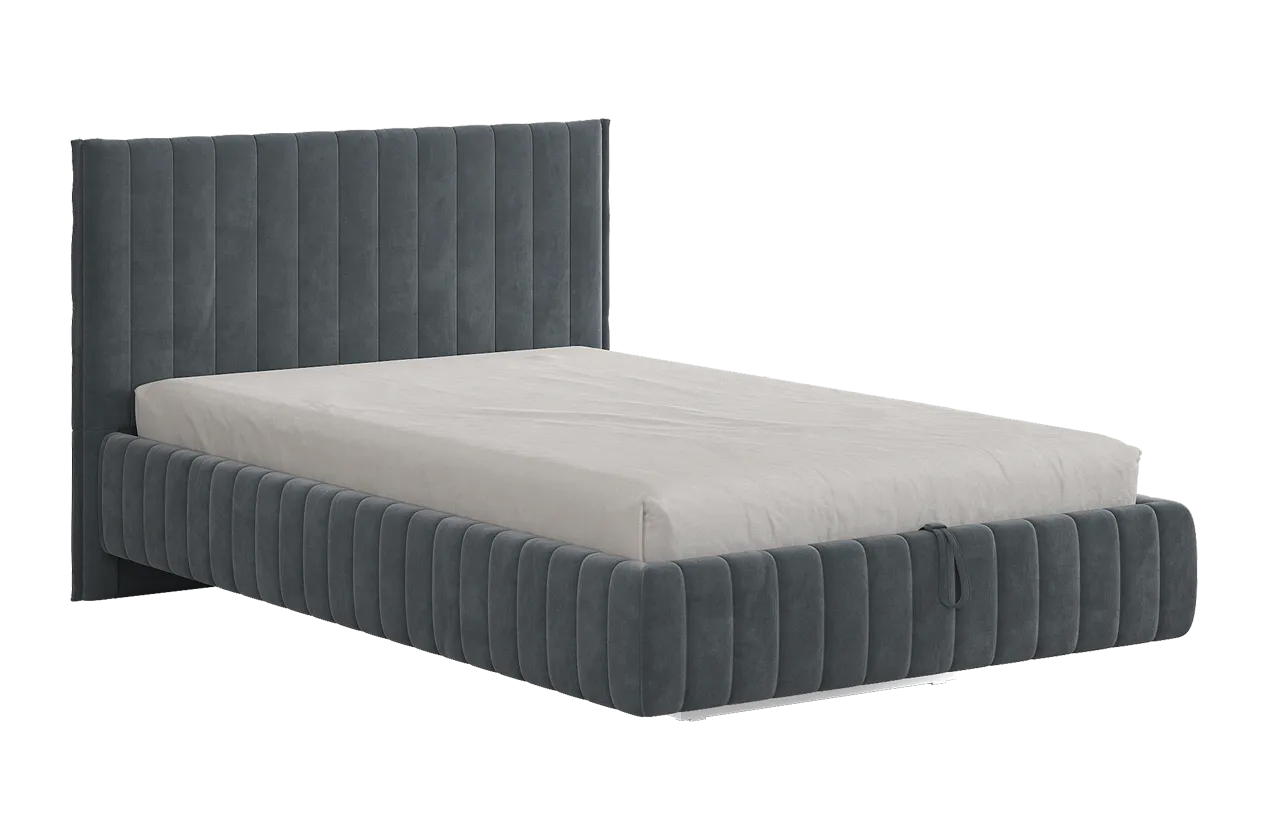 Кровать с подъемным механизмом Твикс 120х200 см графит (велюр) в Челябинске - chelyabinsk.mebel-tymen.ru | фото