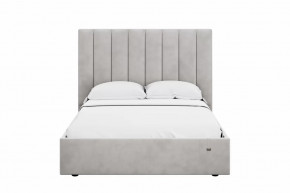 Кровать 1400 Ингрид 312 Велюр Ультра Смог в Челябинске - chelyabinsk.mebel-tymen.ru | фото