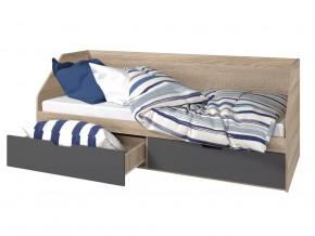 Кровать 800 2 ящика Анталия Графит в Челябинске - chelyabinsk.mebel-tymen.ru | фото