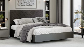 Кровать «Бетта» Тип 1 Серый графит, Велюр Серый в Челябинске - chelyabinsk.mebel-tymen.ru | фото