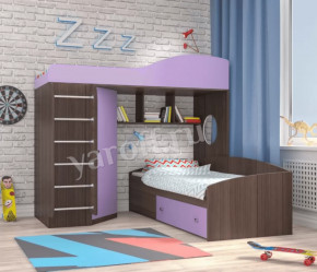 Кровать-чердак Кадет 2 с металлической лестницей Ярофф в Челябинске - chelyabinsk.mebel-tymen.ru | фото