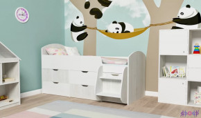 Кровать-чердак Малыш - 7 Винтерберг, Дуб молочный Ярофф в Челябинске - chelyabinsk.mebel-tymen.ru | фото