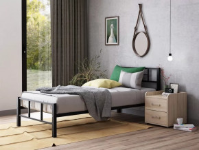 Кровать односпальная Кадис 90х200 Черный в Челябинске - chelyabinsk.mebel-tymen.ru | фото