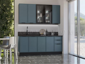 Кухня Николь 2,0/900м (Браш Блю) в Челябинске - chelyabinsk.mebel-tymen.ru | фото