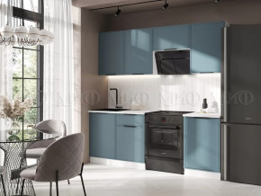 Кухня Николь 2,1м (Браш Блю) в Челябинске - chelyabinsk.mebel-tymen.ru | фото