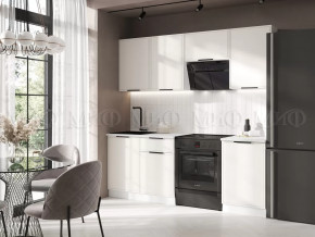 Кухня Николь 2,1м (Холст белый) в Челябинске - chelyabinsk.mebel-tymen.ru | фото