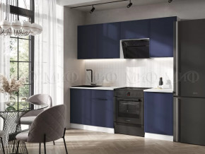 Кухня Николь 2,1м (Холст сапфировый) в Челябинске - chelyabinsk.mebel-tymen.ru | фото