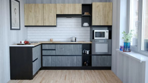 Кухонный гарнитур Адажио мега прайм 1500х2700 мм в Челябинске - chelyabinsk.mebel-tymen.ru | фото