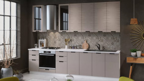 Кухонный гарнитур «Гренада» №15 Белый, Холст латте в Челябинске - chelyabinsk.mebel-tymen.ru | фото