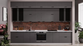 Кухонный гарнитур «Гренада» №19 Белый, Холст Вулкан в Челябинске - chelyabinsk.mebel-tymen.ru | фото