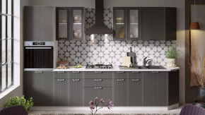 Кухонный гарнитур «Кимберли» №3 Белый, Титан в Челябинске - chelyabinsk.mebel-tymen.ru | фото