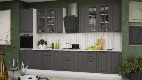 Кухонный гарнитур «Лина» №7 Белый, Графит в Челябинске - chelyabinsk.mebel-tymen.ru | фото