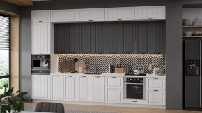 Кухонный гарнитур «Лина» №9 Белый, Графит в Челябинске - chelyabinsk.mebel-tymen.ru | фото