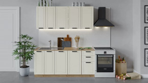 Кухонный гарнитур «Лорас» длиной 180 см Дуб крафт золотой/Холст брюле в Челябинске - chelyabinsk.mebel-tymen.ru | фото