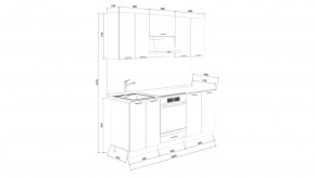 Кухонный гарнитур «Лорас» длиной 200 см со шкафом НБ в Челябинске - chelyabinsk.mebel-tymen.ru | фото