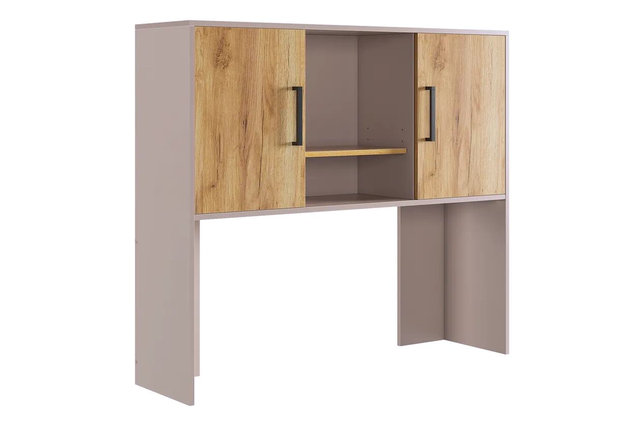 Надстройка стола компьютерного 1200 Лайт-2 кашемир/дуб крафт золотой в Челябинске - chelyabinsk.mebel-tymen.ru | фото