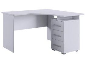 Стол компьютерный 1200 угловой Лайт-2 белый/белый в Челябинске - chelyabinsk.mebel-tymen.ru | фото