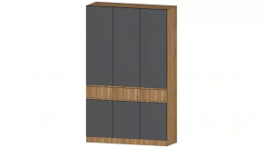 Ленора Шкаф 3х ств. Дуб вотан/Графит в Челябинске - chelyabinsk.mebel-tymen.ru | фото