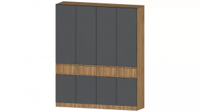 Ленора Шкаф 4х ств. Дуб вотан/Графит в Челябинске - chelyabinsk.mebel-tymen.ru | фото